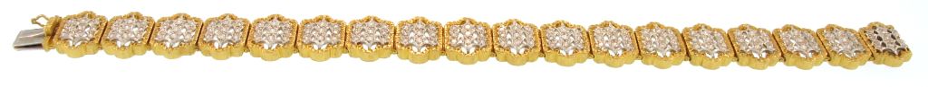 M. BUCCELLATI Two-Tone Diamond Link Bracelet