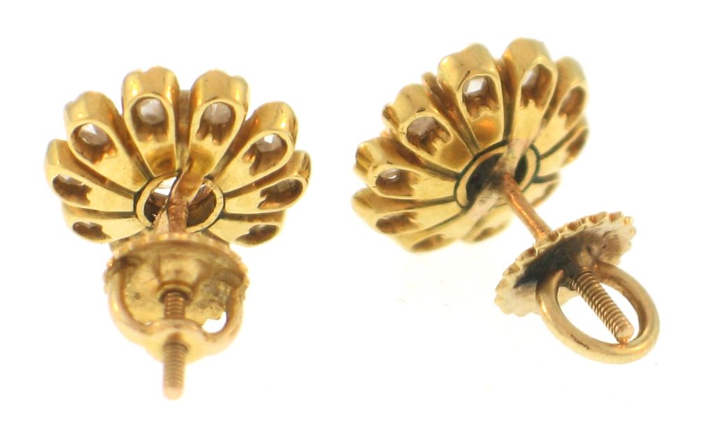 Victorian Diamond Floral Earrings