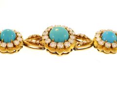 Van Cleef & Arpel Turquoise and Diamond Bracelet