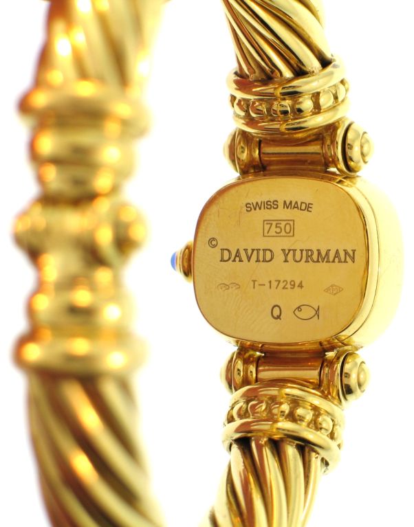DAVID YURMAN Diamond Bangle Gold Watch 1