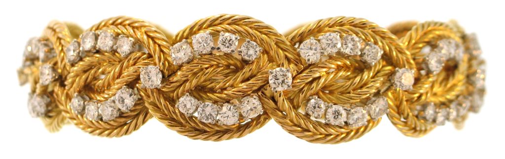 Women's BOUCHERON Bold Rope Twist Diamond Bracelet