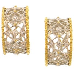 M. BUCCELLATI Two-Tone Huggy Earrings