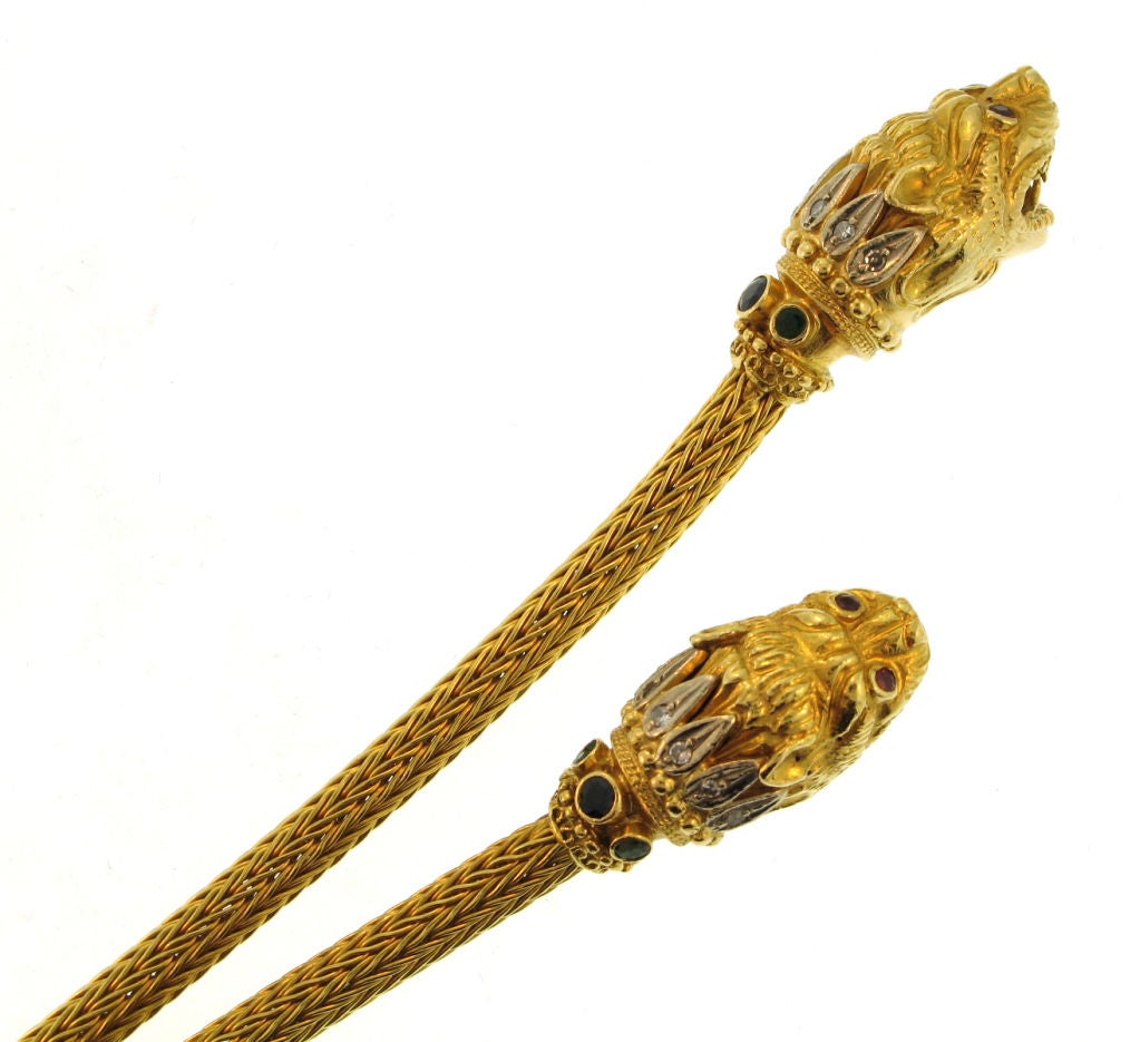 Women's ILIAS LALAOUNIS Long Lariat Lion's Head Necklace