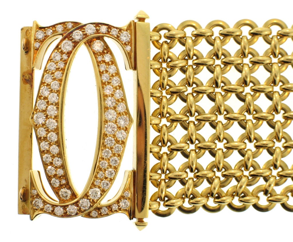 Fabulous CARTIER Interlocking 'C' Diamond Bracelet