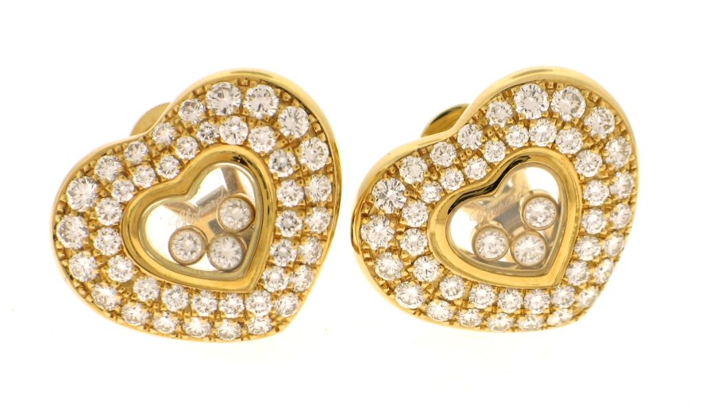 CHOPARD  "Happy Sport" Diamond Pavé Earrings
