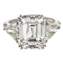 Vintage VAN CLEEF & ARPELS 7.00 Carat Emerald Cut Diamond Ring