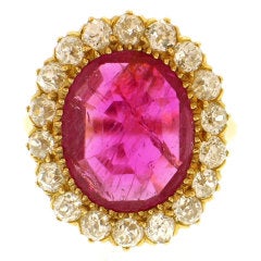 No Heat Burma Ruby Diamond Ring