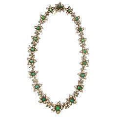 Antique Emerald and Diamond Necklace
