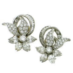 Diamond Platinum Earrings