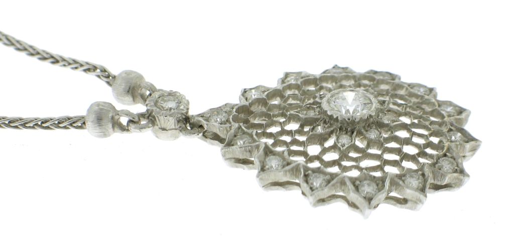 Women's M. BUCCELLATI Diamond and White Gold Necklace