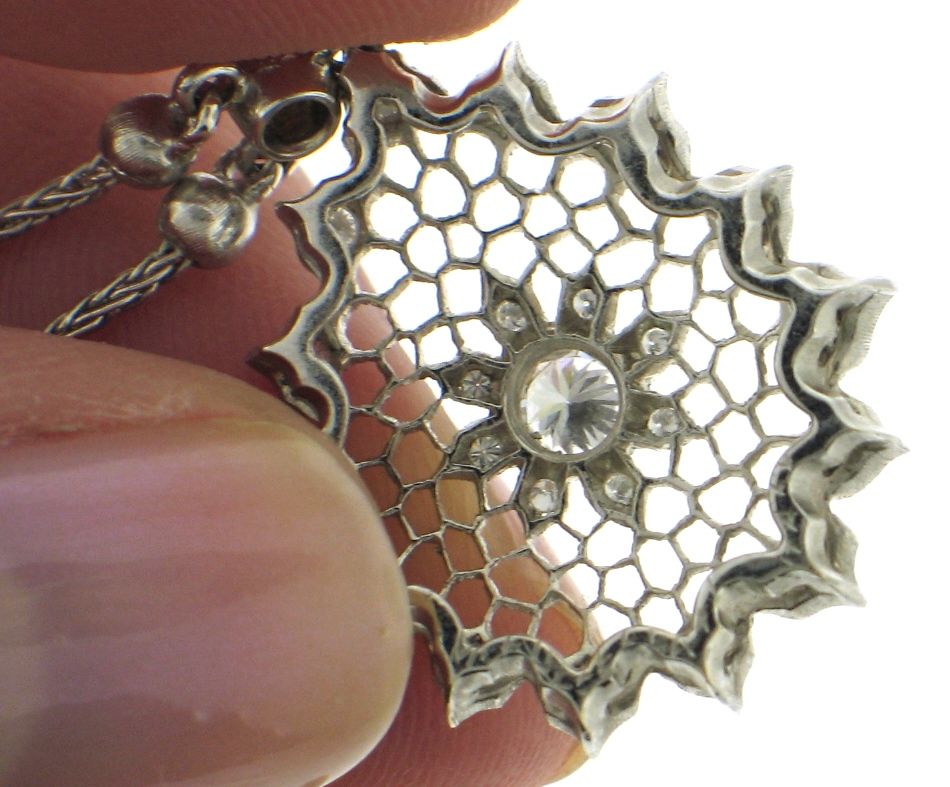 M. BUCCELLATI Diamond and White Gold Necklace 1