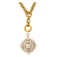 Antique Diamond Pendant Necklace