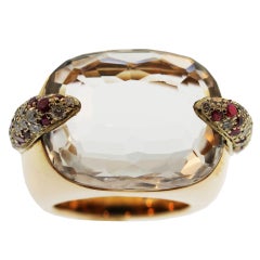 POMELLATO Gold, Rock Crystal, Ruby and Diamond Ring