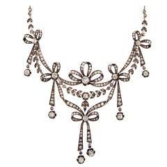 Late 19th Century Diamond Garland Necklace