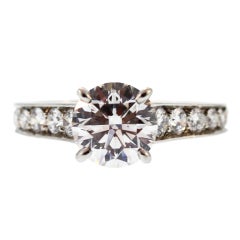 CARTIER Diamond Platinum Engagement Ring