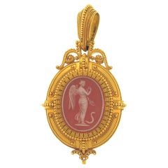 Mid 19th Century Gold and Cameo Pendant