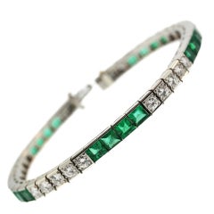Emerald and Diamond Bracelet