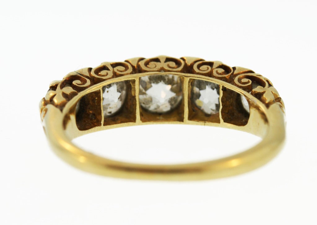 Edwardian Diamond Gold Ring In Good Condition In Atlanta, GA