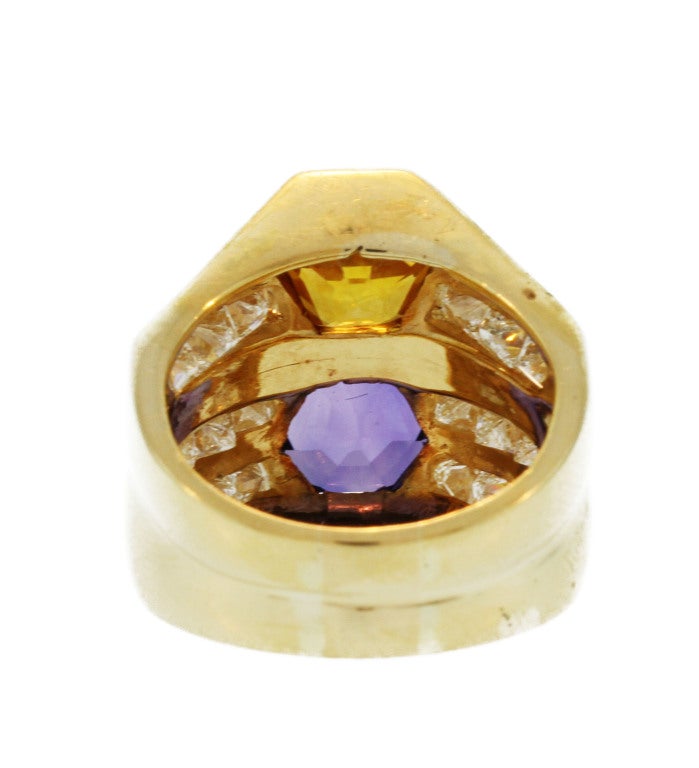 Women's Colored Sapphire and Diamond Ring
