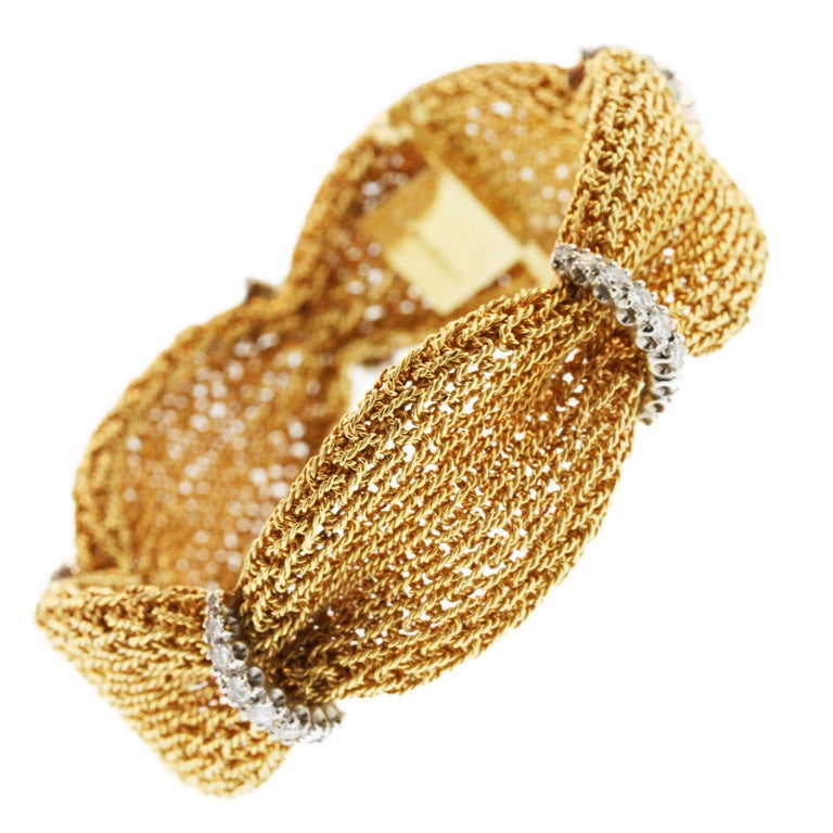 Oscar Heyman Diamond and Gold Bracelet