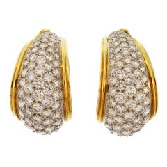 Paloma Picasso for Tiffany & Co. Diamond and Gold Earclips