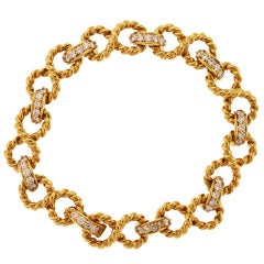 Vintage Tiffany & Co. Gold and Diamond Bracelet