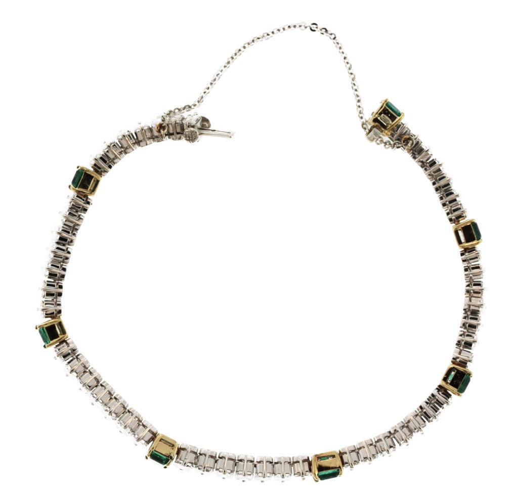 Women's Emerald and Diamond Bracelet