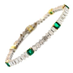 Emerald and Diamond Bracelet