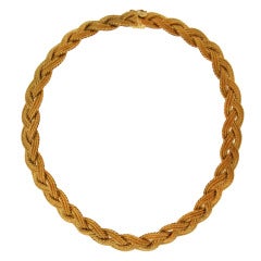  Buccellati Gold Rope Twist Necklace