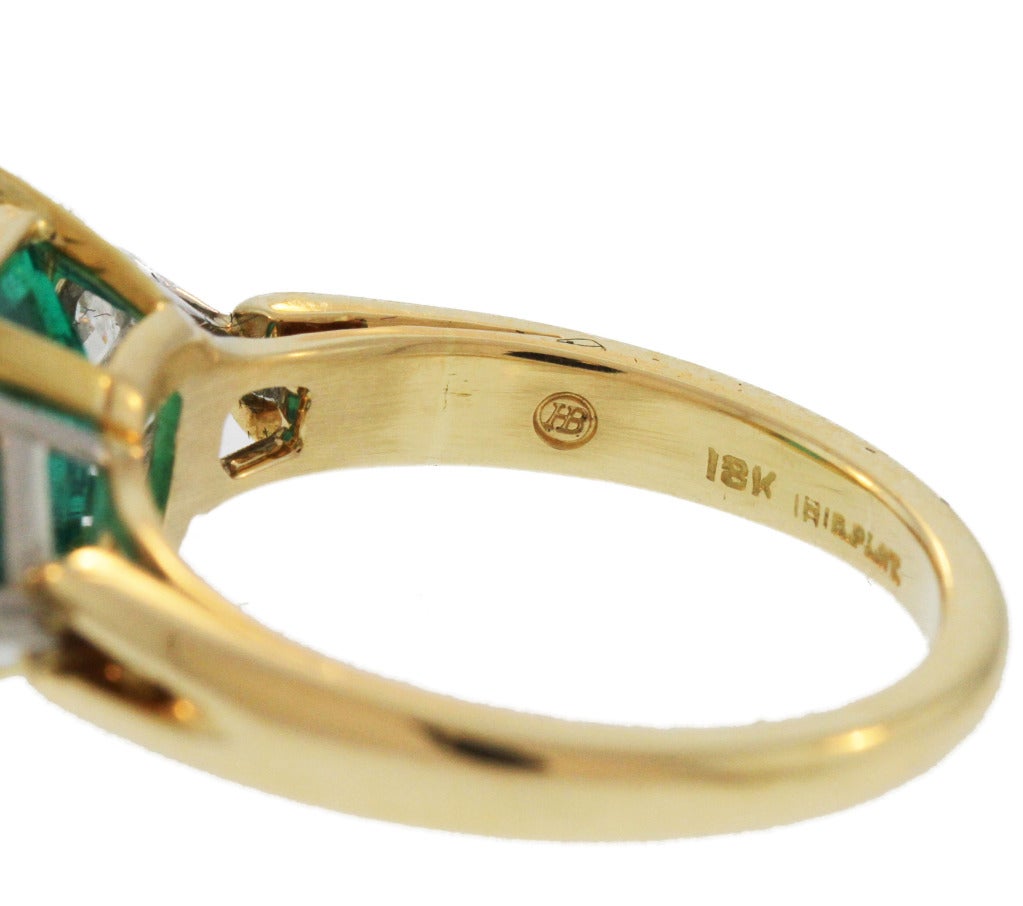 Women's Oscar Heyman & Brothers Emerald and Diamond Ring