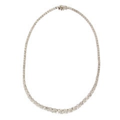 Diamond Platinum Riviere Necklace