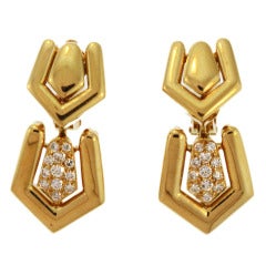 Boucheron Diamond Gold Earclips