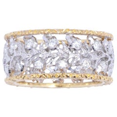 Buccellati Diamond Gold Band Ring