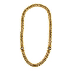 Heavy Pomellato Diamond Gold Convertible Necklace