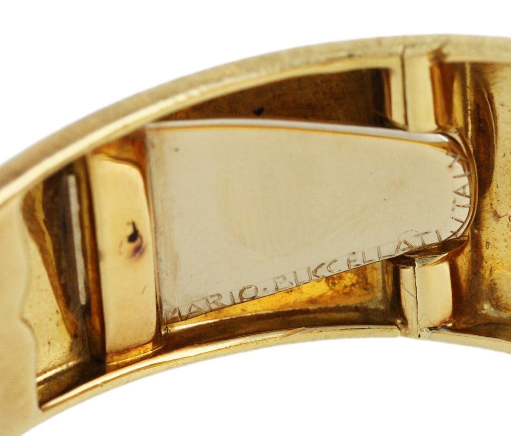 1960s Mario Buccellati Gold Cuff Bracelet 1