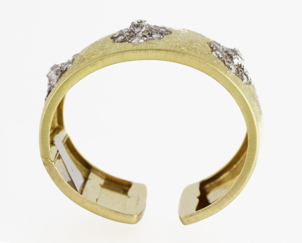 Women's Buccellati Diamond an Gold Cuff Bracelet