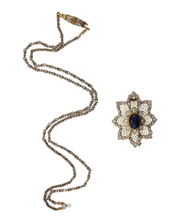 Buccellati Sapphire and Diamond Pendant-Necklace 2