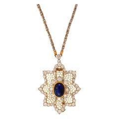 Buccellati Sapphire and Diamond Pendant-Necklace