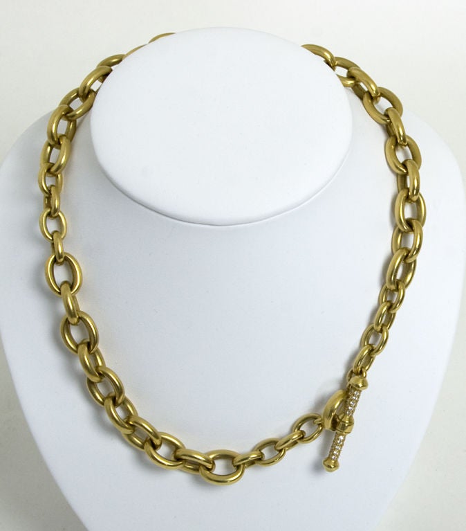 Kieselstein-Cord Gold Chain with Diamond Toggle