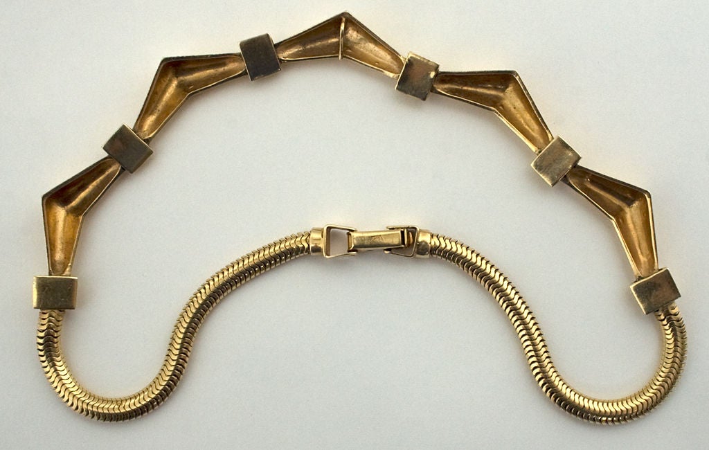 Retro Retro-Gold-Halskette im Angebot 2