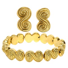 Tiffany Gold Bracelet and Earrings