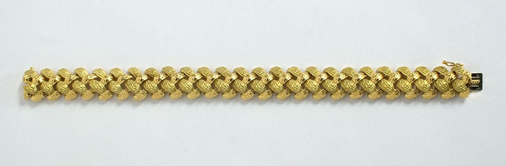 Women's Gold Lattice Design Links Bracelet
