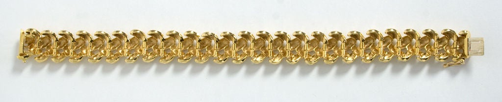 Gold Lattice Design Links Bracelet 1