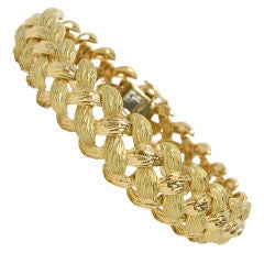 Gold Lattice Design Links Bracelet