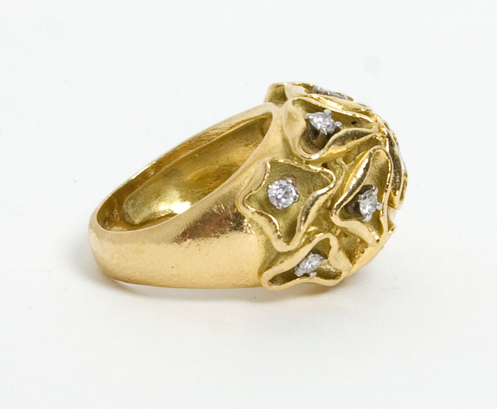 Tiffany and Co. Diamond Gold Cocktail Ring at 1stdibs