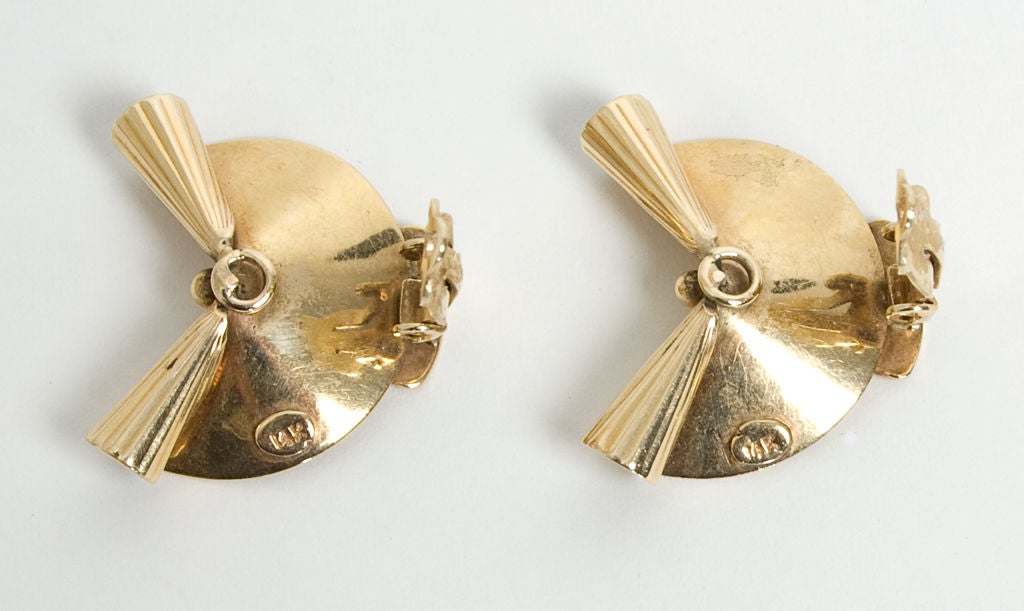 retro gold earrings