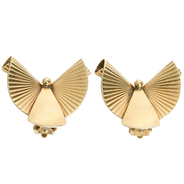 Gold Retro Earrings