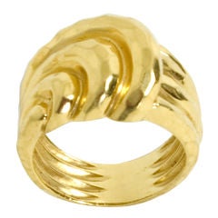 Henry Dunay Hammered Gold Ring