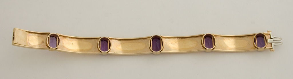 Women's Amethyst Gold Bracelet