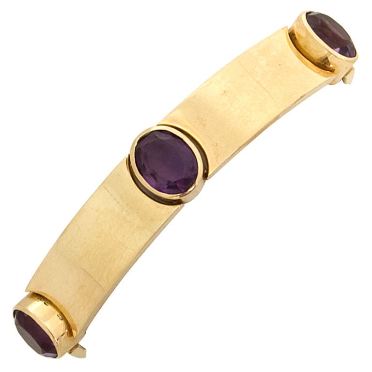 Amethyst Gold Bracelet